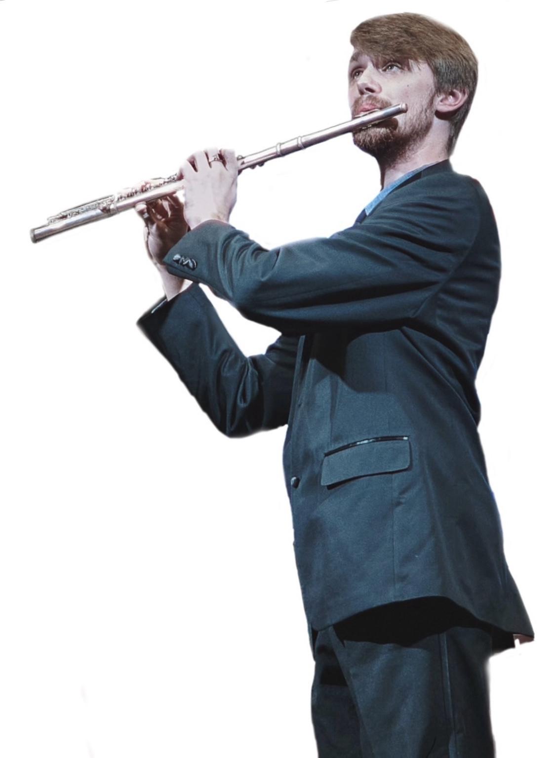 Jonathan Oldham playing flute